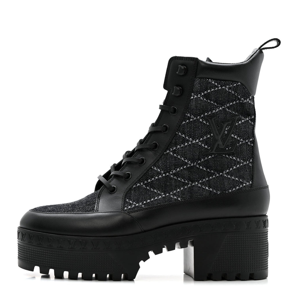 Denim Malletage Laureate Platform Desert Boots 39 Dark Blue