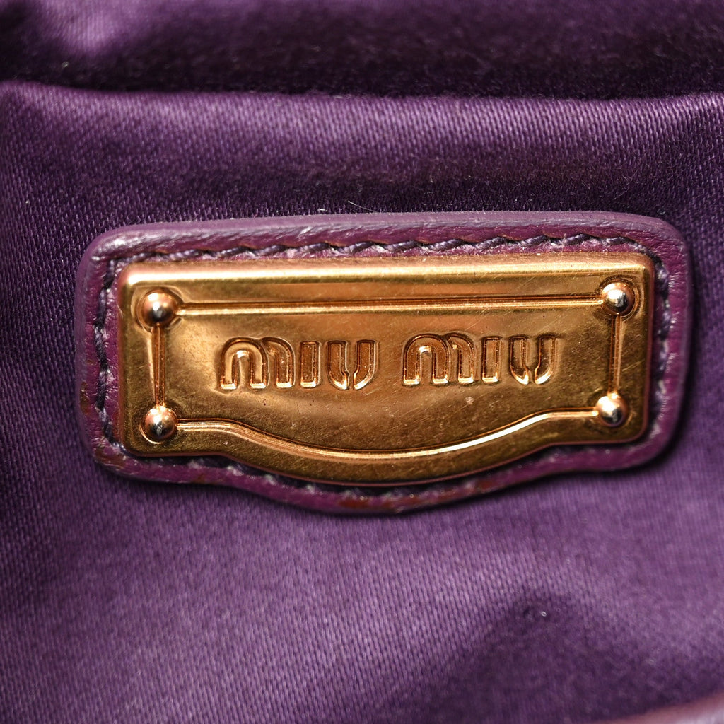 Nappa Matelasse Lux Coffer Bag Purple