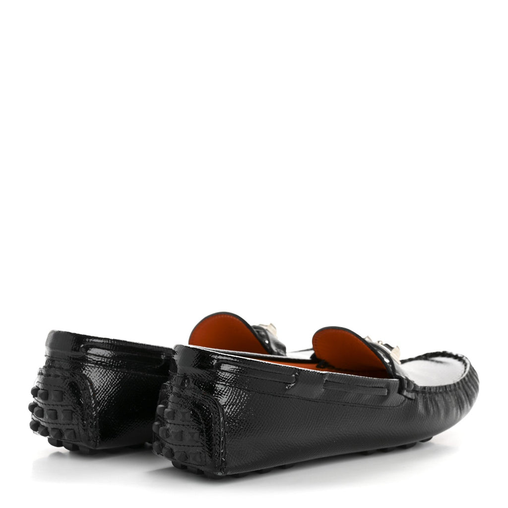 Patent Epsom Womens Irving Driving Moccasin Loafers 37 Black