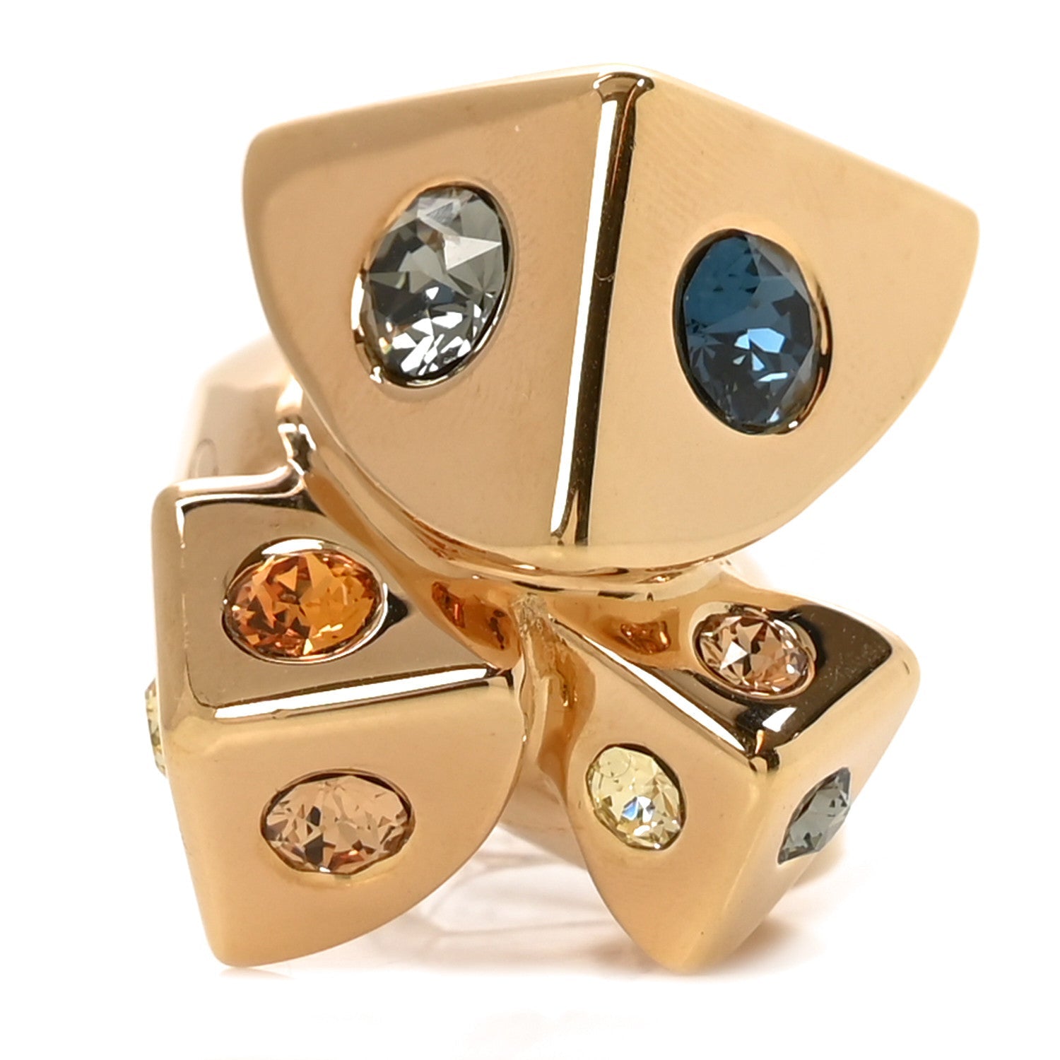 Trunkies Strass Ring  L Gold