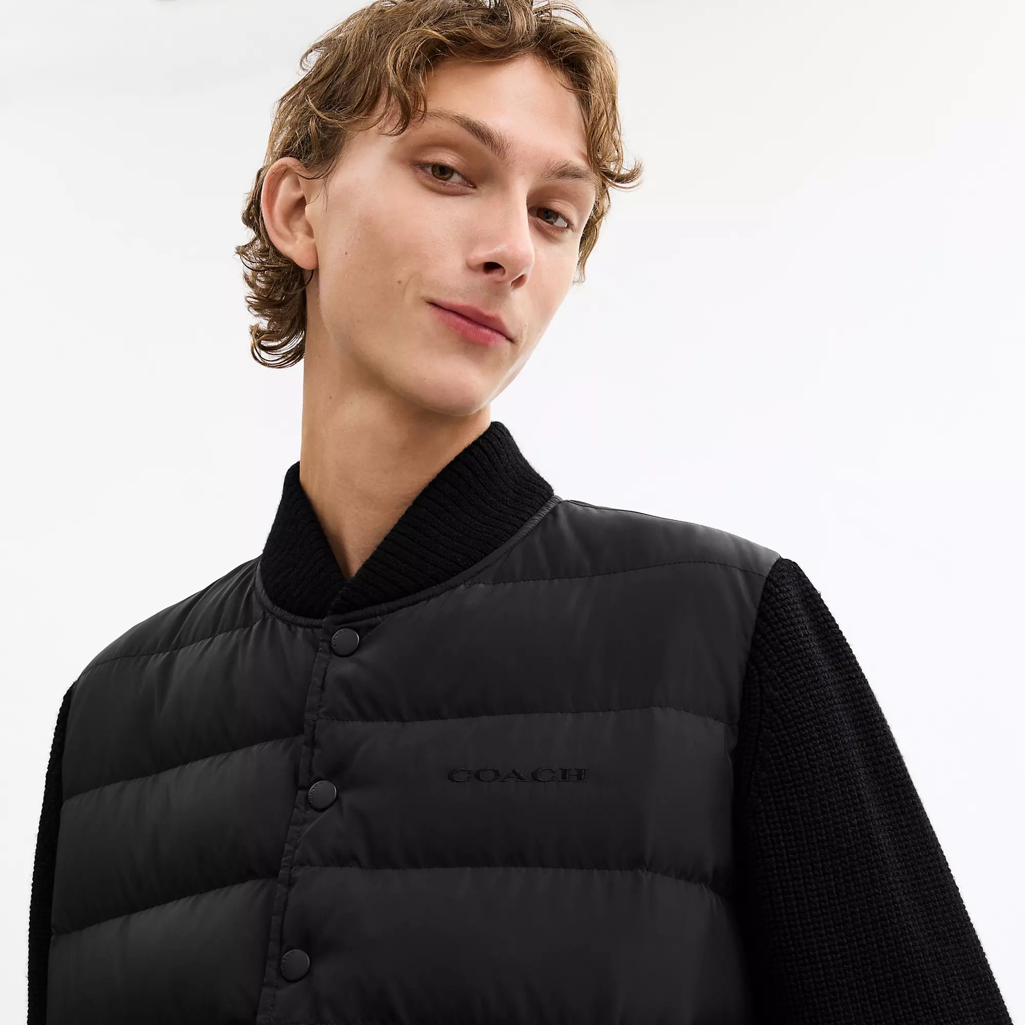 Coach Outlet Padded Cardigan Jacket In Recycled Polyester