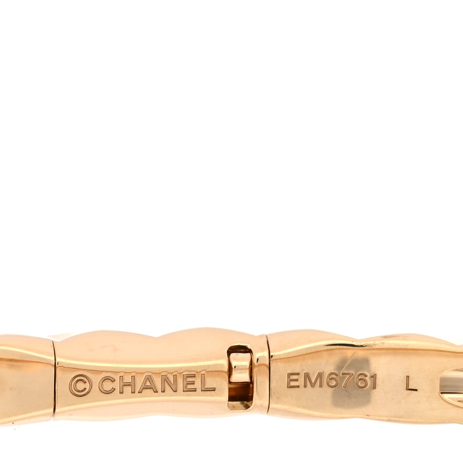 18K Yellow Gold Mini Coco Crush Bangle Bracelet L