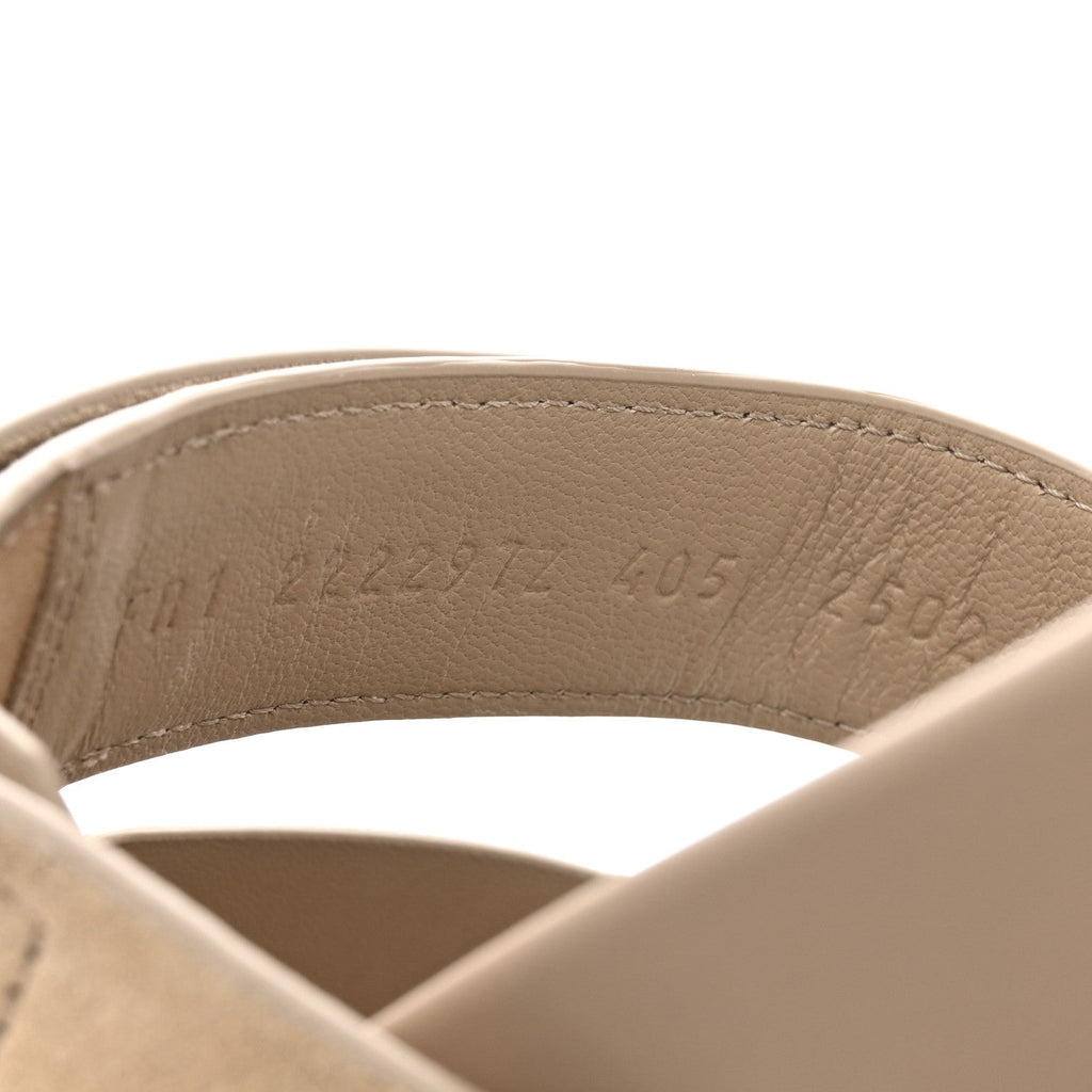 Suede Goatskin Womens Chypre Sandals 40.5 Beige Sable