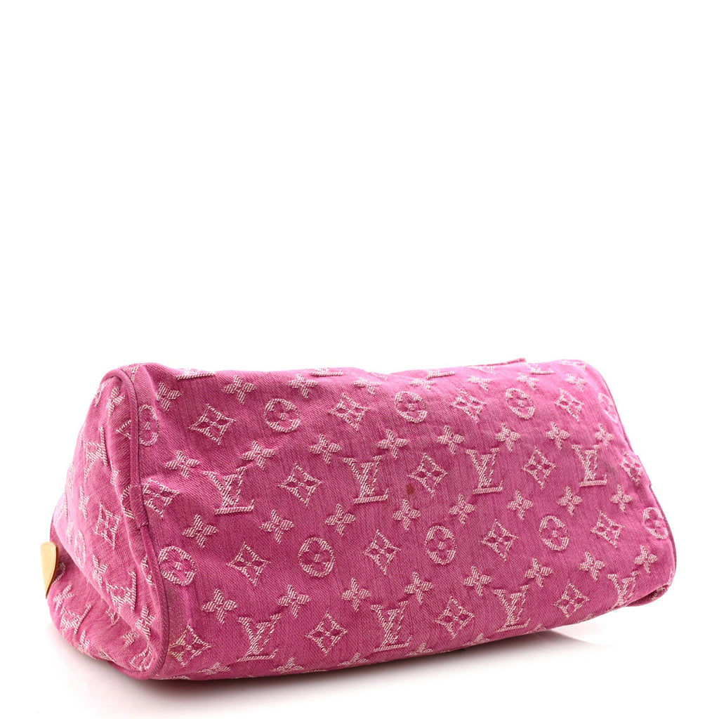 Monogram Denim Neo Speedy Fuchsia