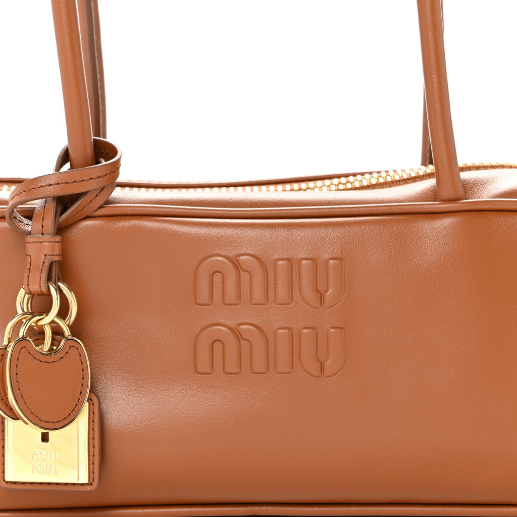 Nappa Small Beau Top Handle Bag Cognac