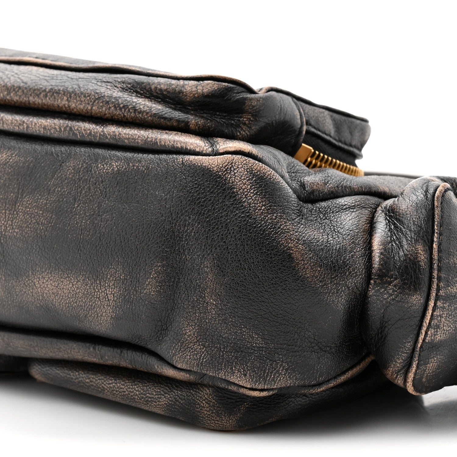 Distressed Nappa Pocket Bag  Sand Coffee
