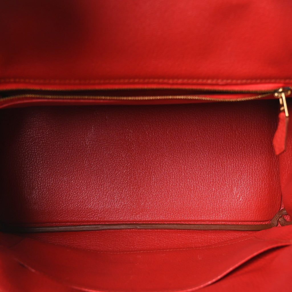 Taurillon Clemence Birkin 30 Rouge Casaque