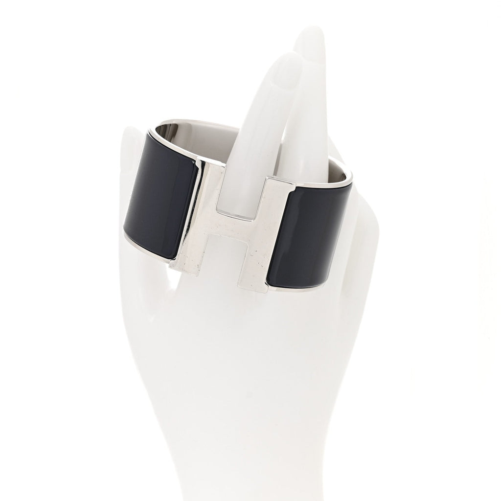 Enamel Extra Wide Clic Clac H Bracelet GM Belu Nuit