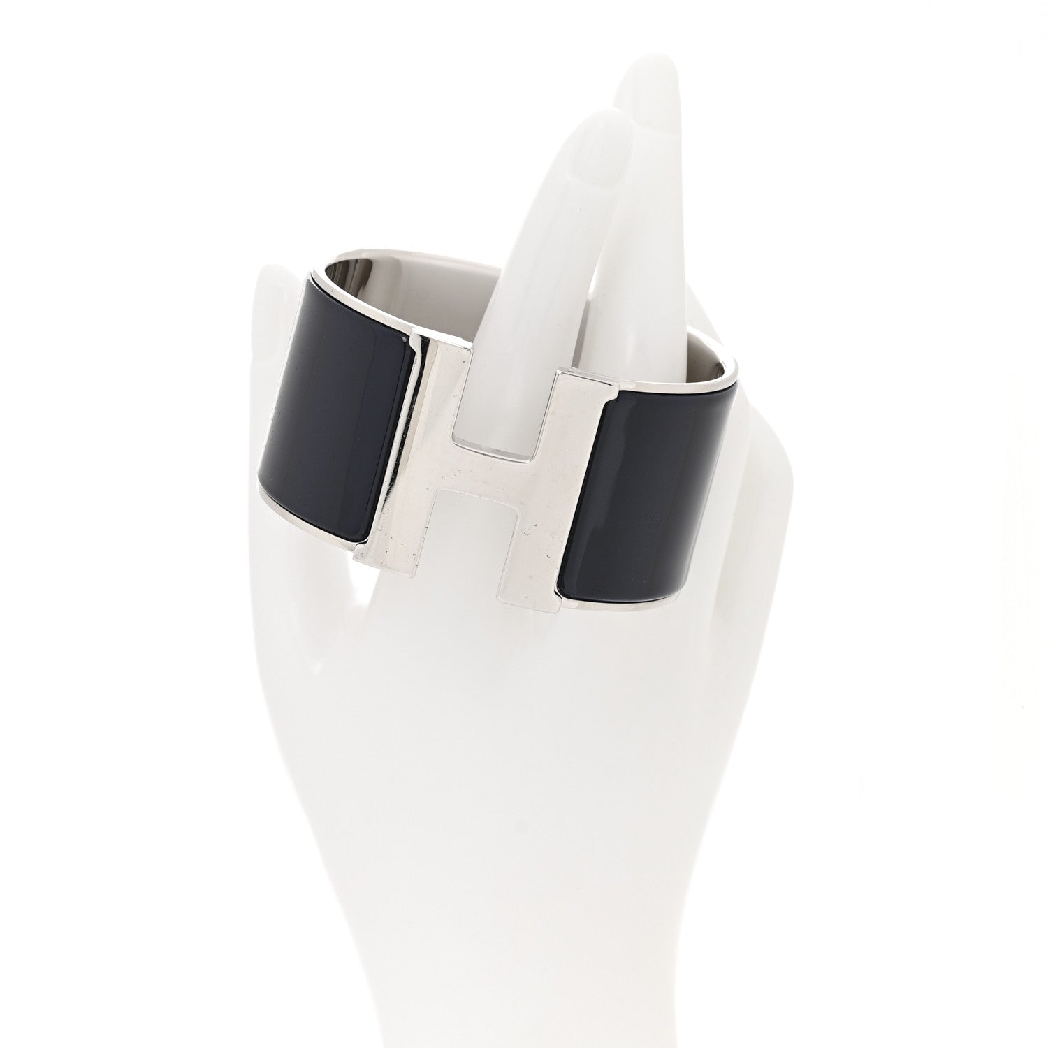 Enamel Extra Wide Clic Clac H Bracelet GM Belu Nuit