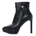 Calfskin LV Roxy Platform Ankle Boots 41 Black