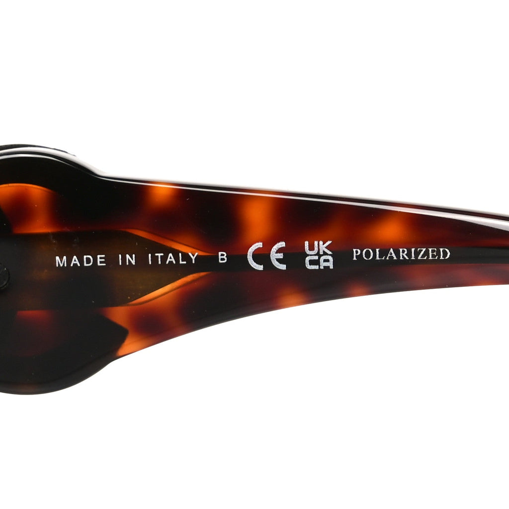 Acetate Calfskin Polarized Square Sunglasses 5474-Q-A Tortoise