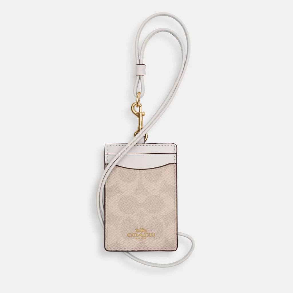Coach Outlet Id Lanyard In Signaure Canvas