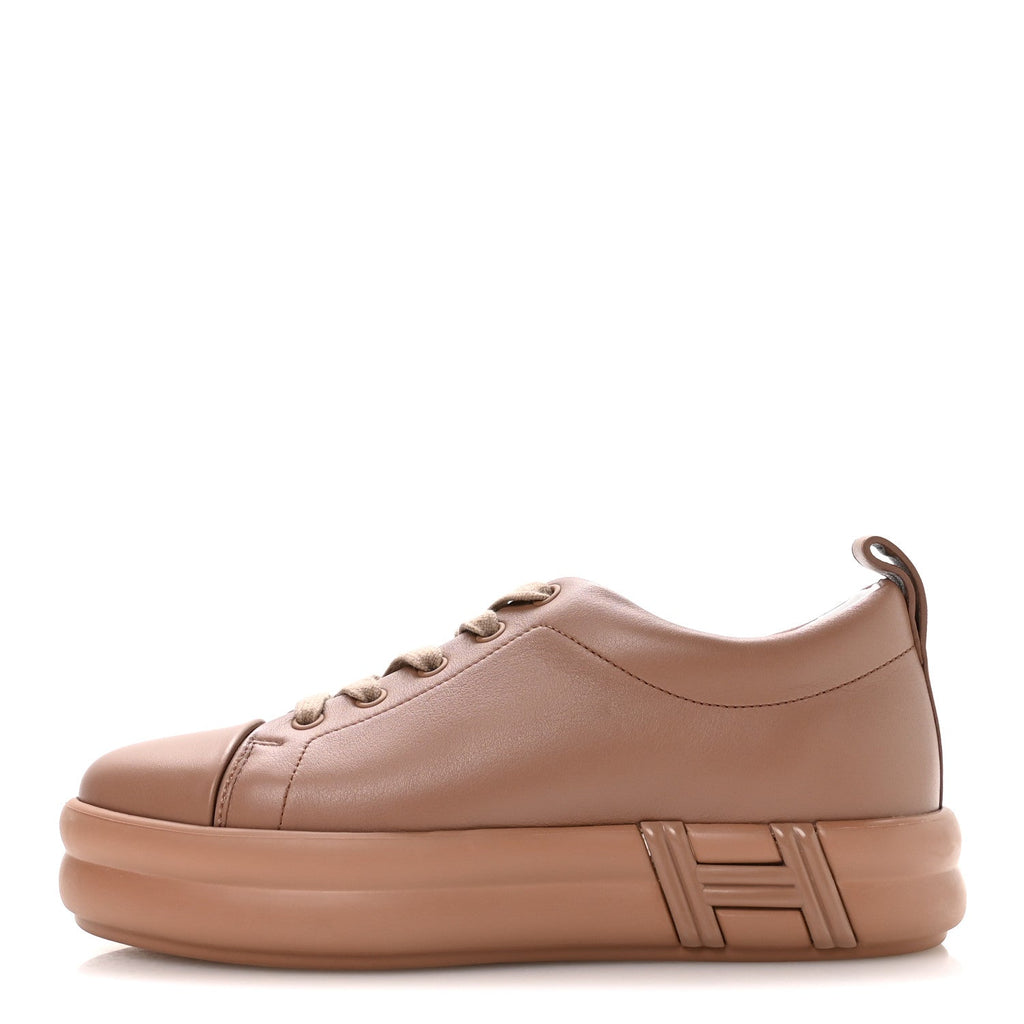 Calfskin Womens Happy Sneakers 37.5 Rose Perle