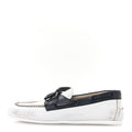 Vitello Deco Boat Loafers 37 White Black