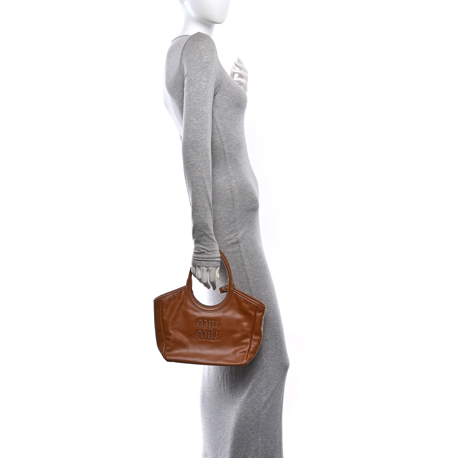 Soft Calf Softy Small Ivy Tote Bag Caramel