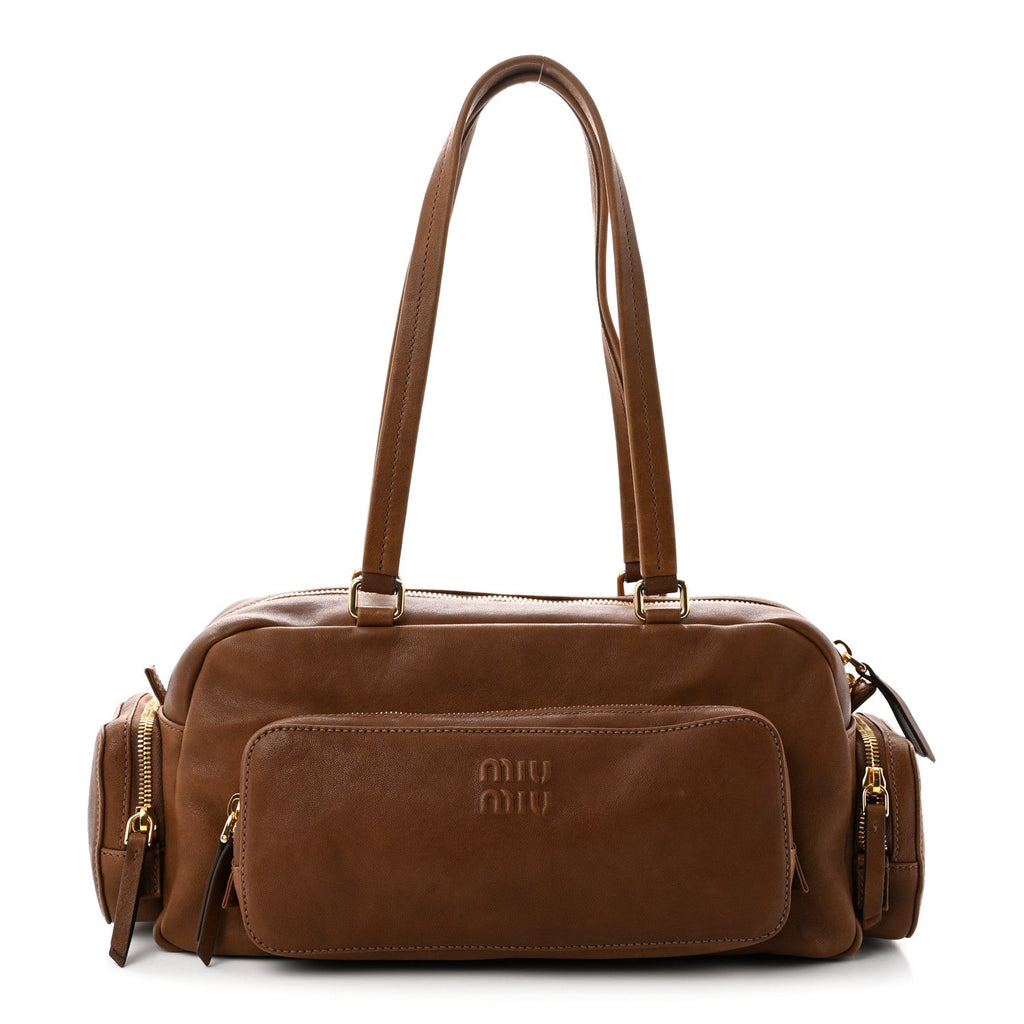 Nappa Aviator Pocket Top Handle Bag Rovere