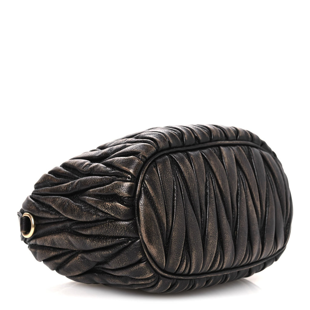 Nappa Matelasse Pouch Sand Coffee