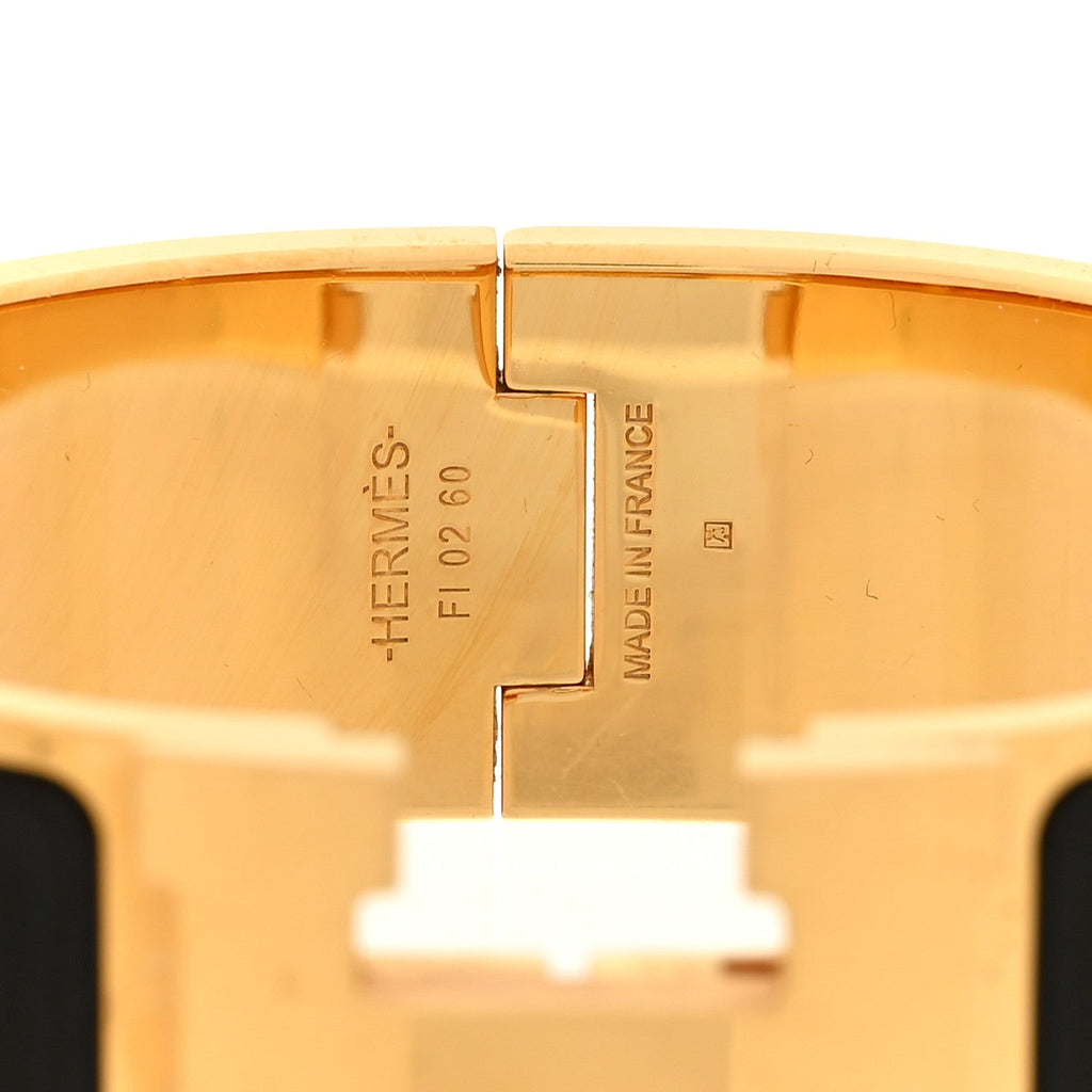 Enamel Wide Clic Clac H Bracelet PM Black
