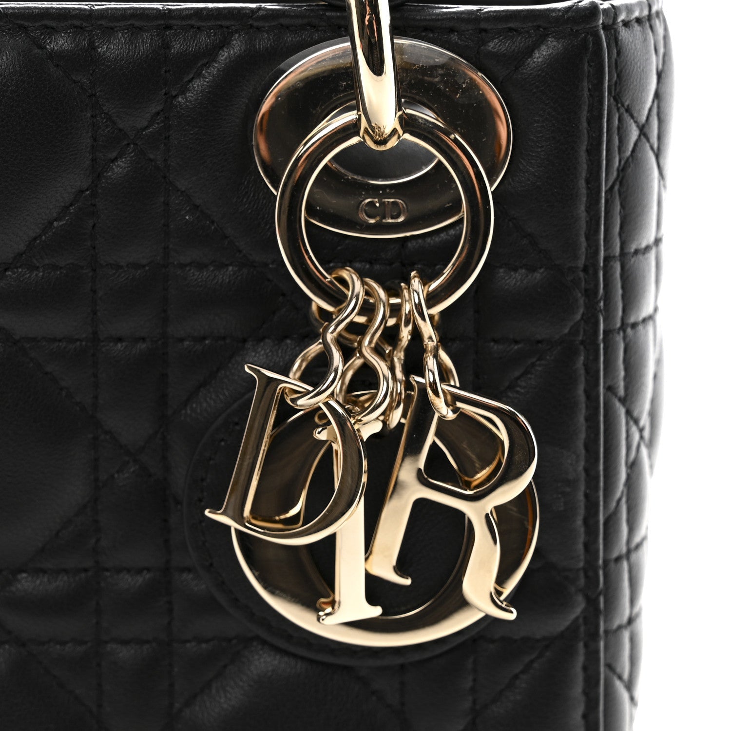 Lambskin Cannage Mini Lady Dior Black