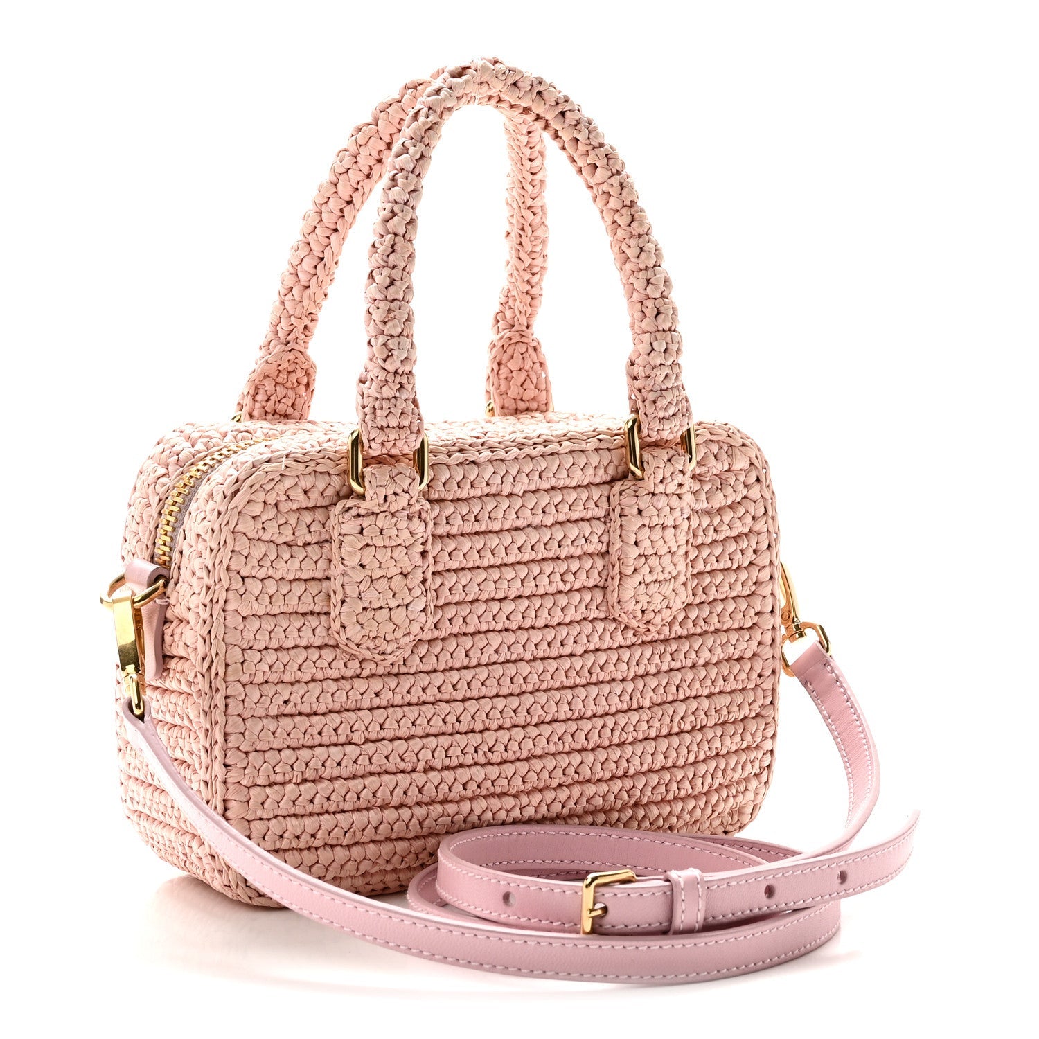 Crochet Calfskin S Narrow Arcadie Alabaster Pink