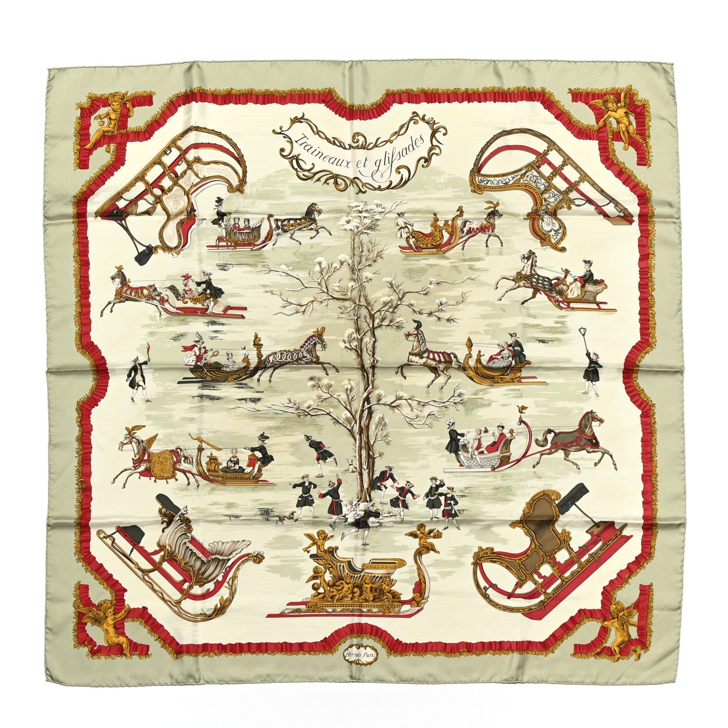 Silk Traineaux Et Glissades Scarf 90