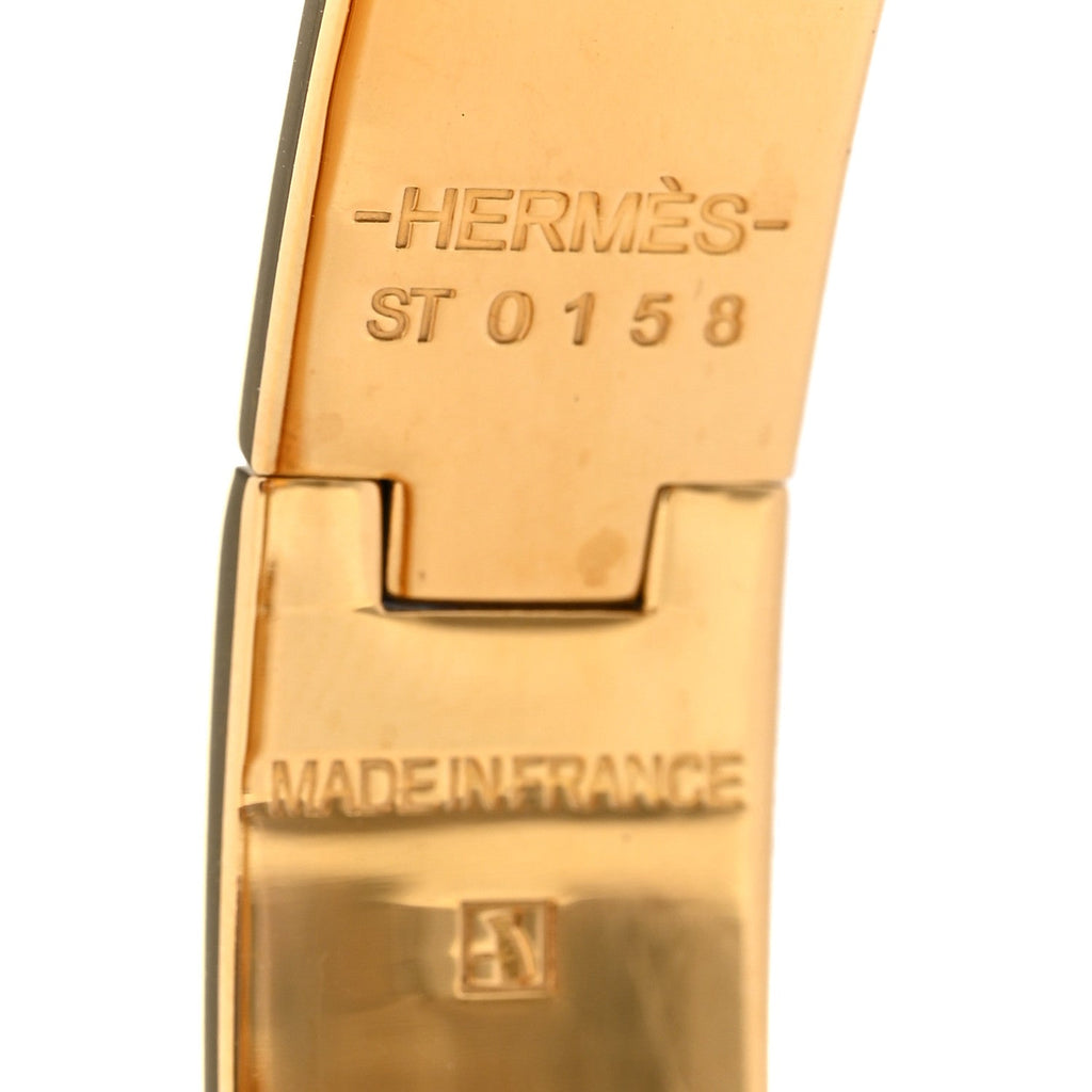 Enamel Narrow Clic Clac H Bracelet PM Black
