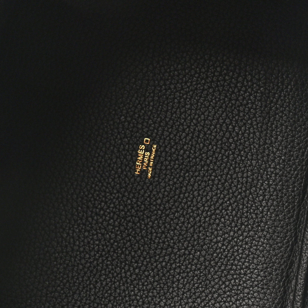 Taurillon Clemence Matte Alligator Picotin Lock Touch 22 MM Black