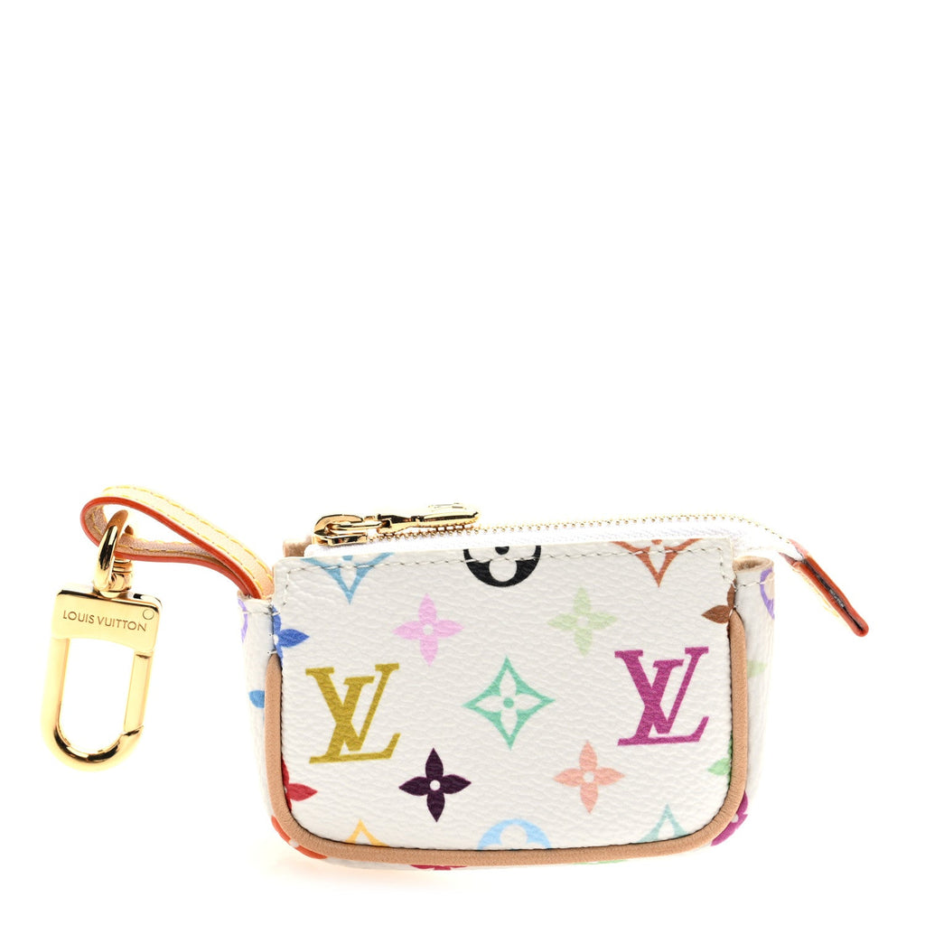 LV x TM Monogram Multicolor Micro Pochette White