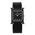 Stainless Steel Barenia Lacquer 26mm Heure H Hour Quartz Watch Noir