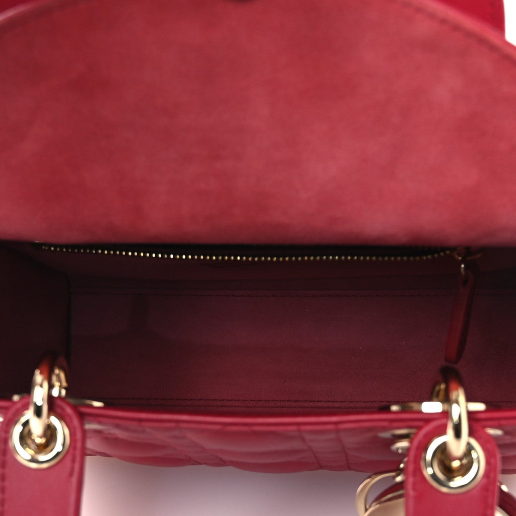 Lambskin Cannage Small My ABCDior Lady Dior Red