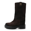 Vintage Effect Suede Mid Calf Boots  39 Morro
