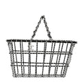Brass Calfskin Medium Grocery By Chanel Shopping Basket Silver