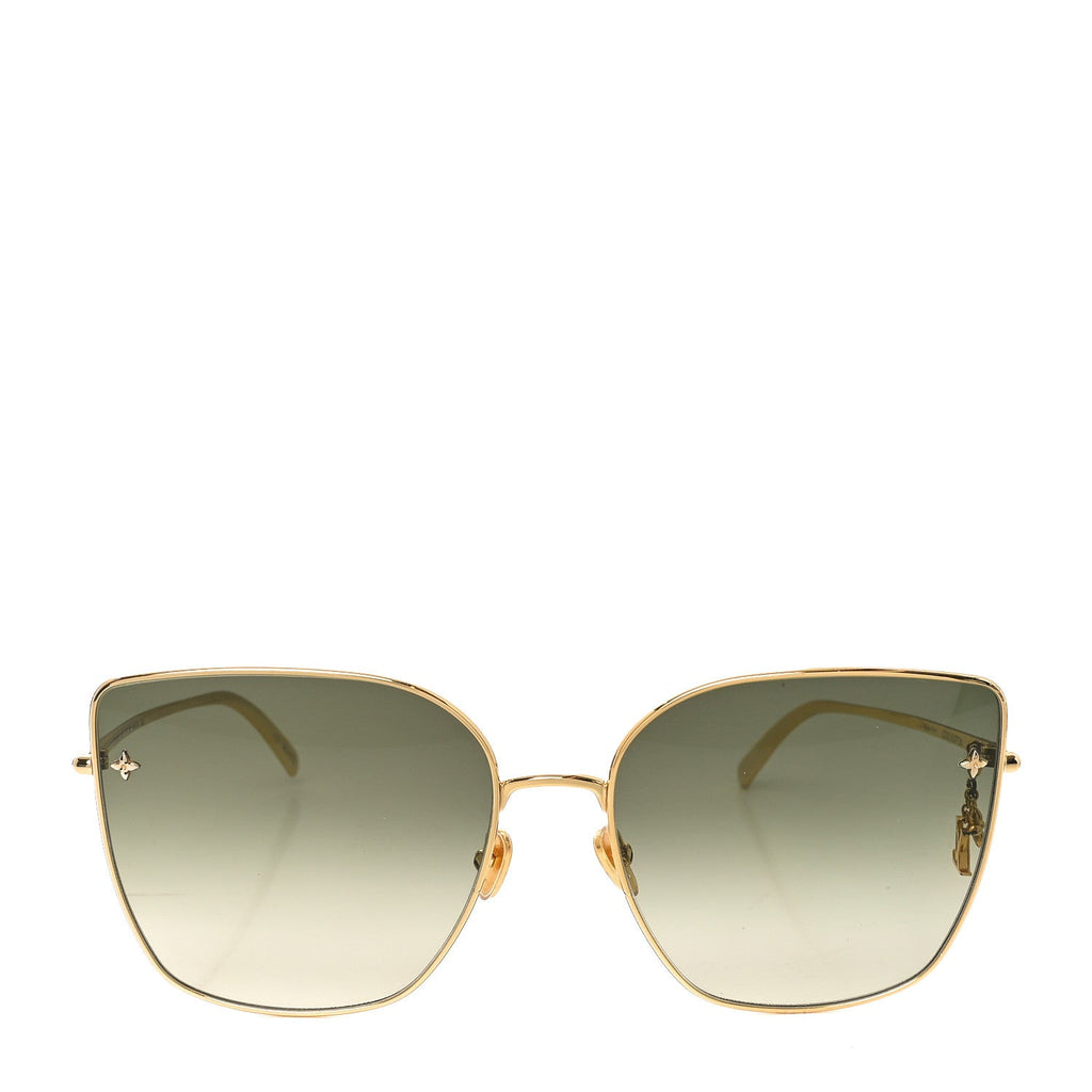 Metal LV Charm Cat Eye Sunglasses Z1720U Gold