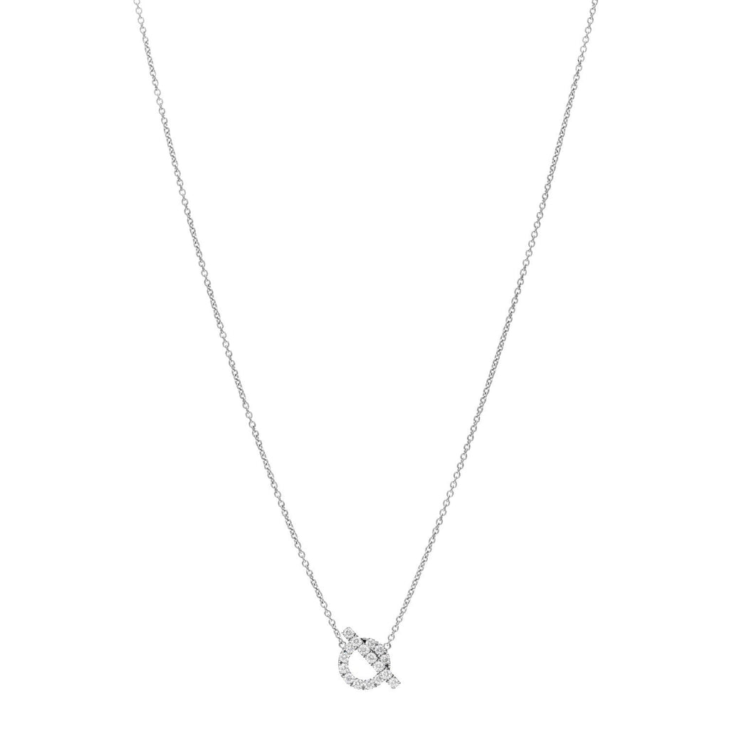 18K White Gold Diamond Finesse Pendant Necklace