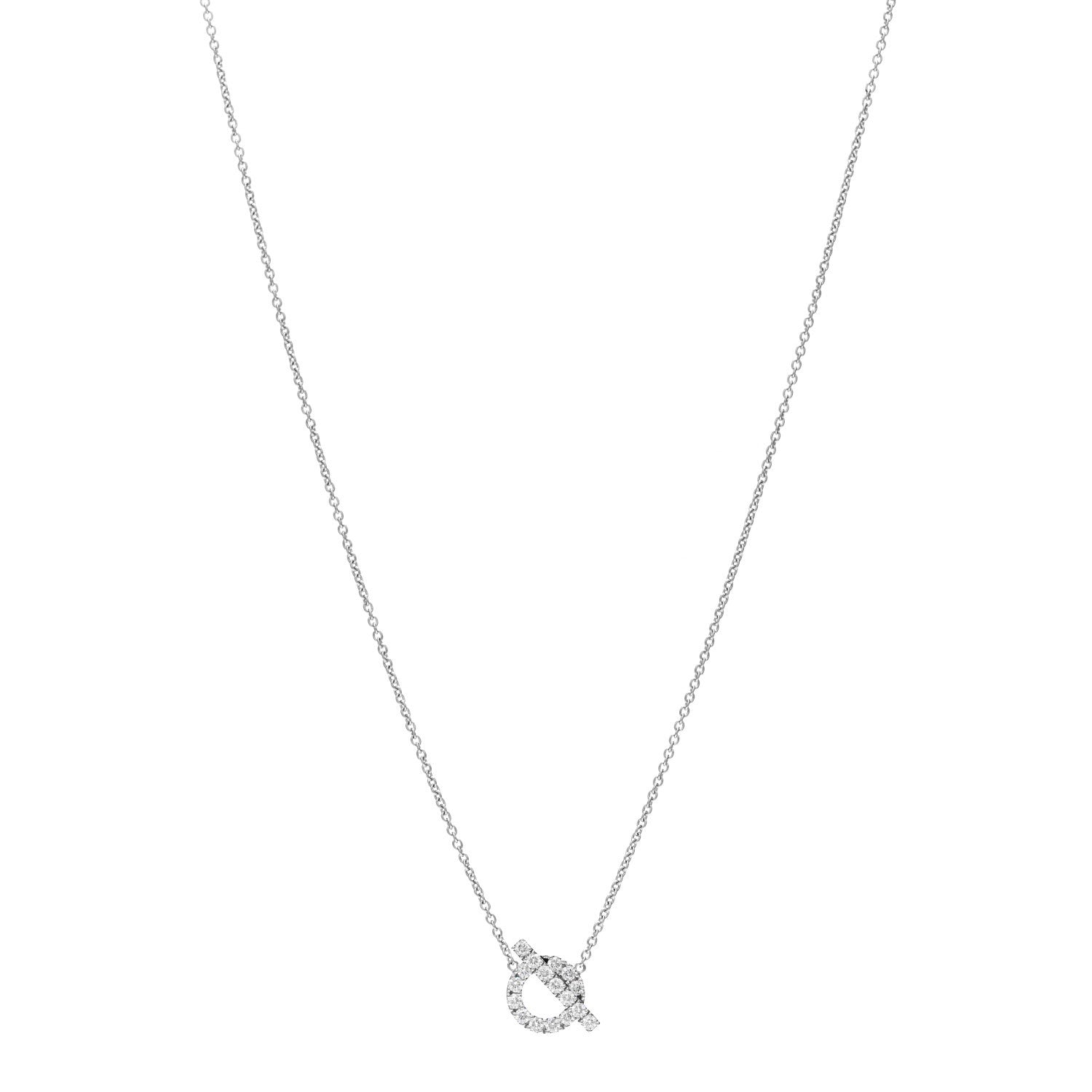 18K White Gold Diamond Finesse Pendant Necklace