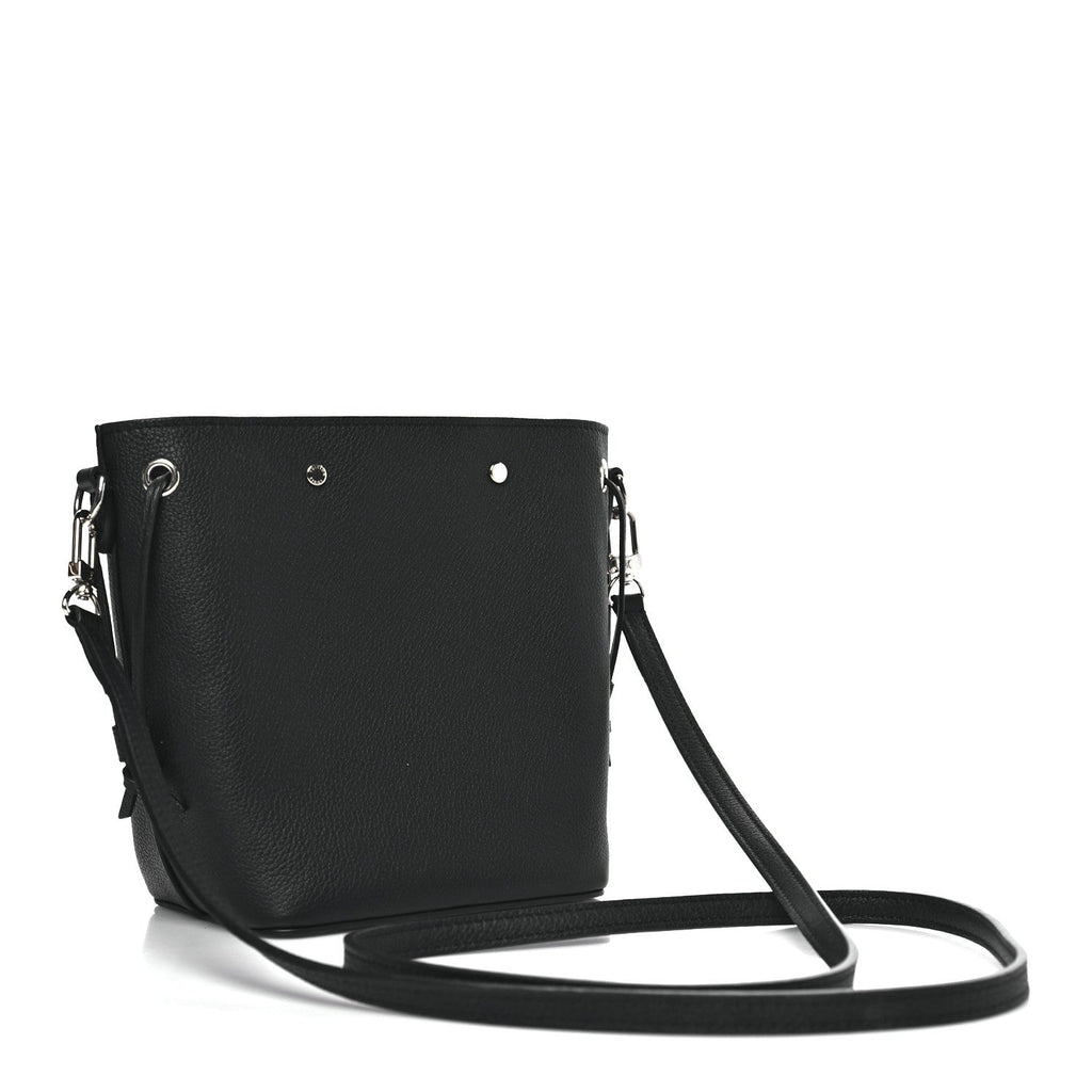 Calfskin Nano Lockme Bucket Black