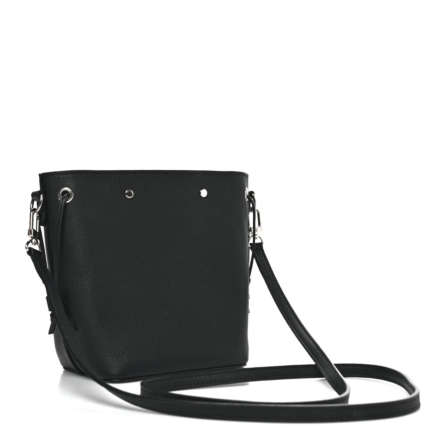 Calfskin Nano Lockme Bucket Black