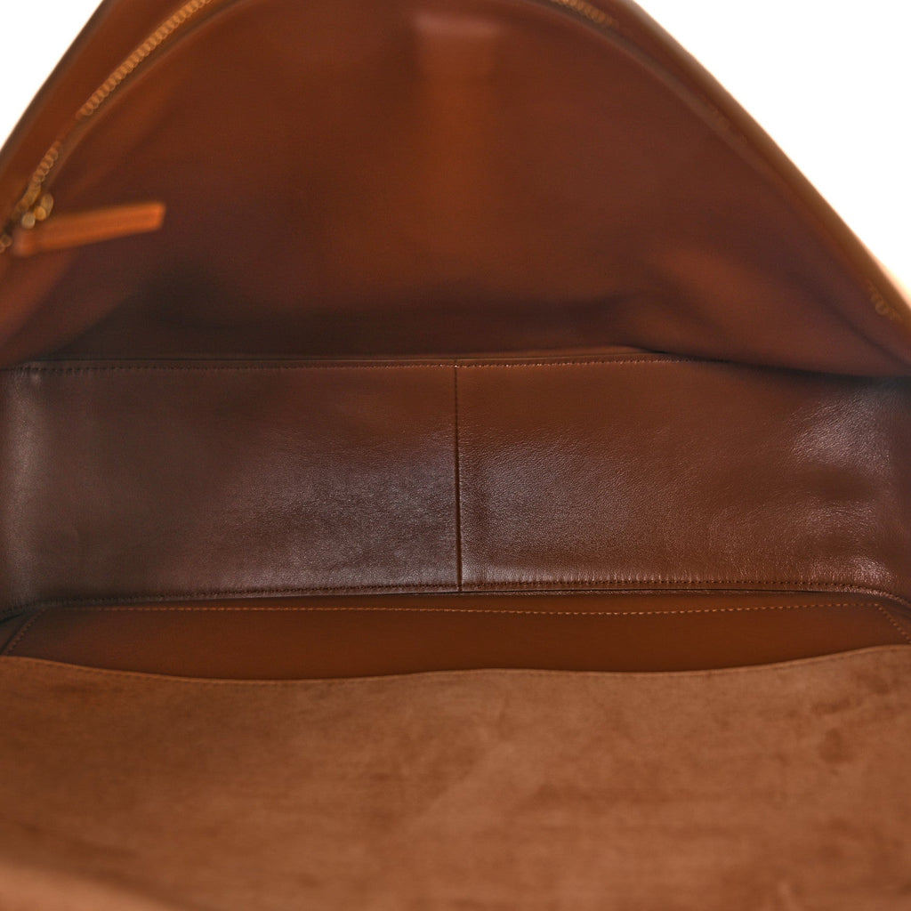 Suede Calfskin Souplissimo Maxi Flap Camel