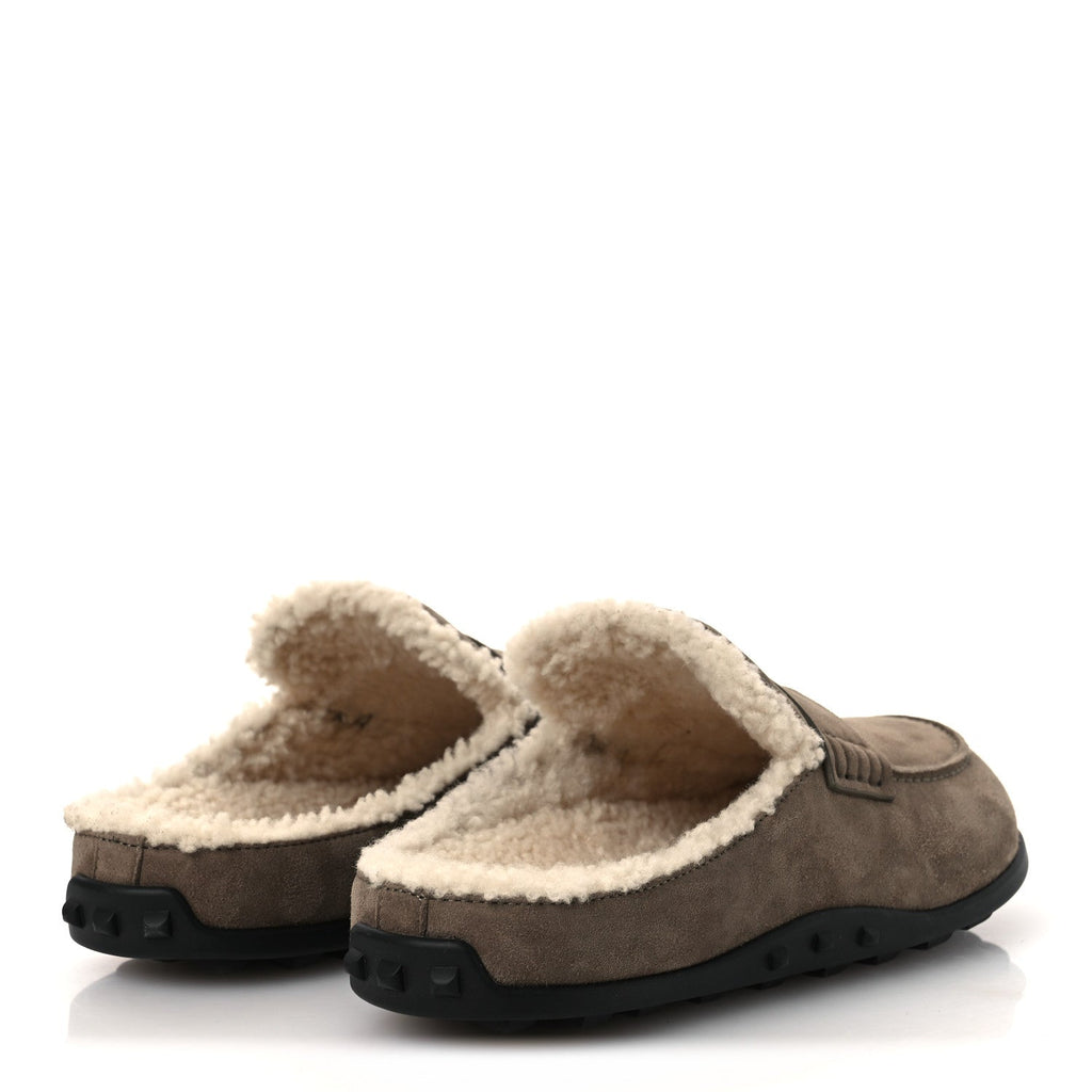 Suede Goatskin Shearling Go Mules 38 Brun Frume Ecru