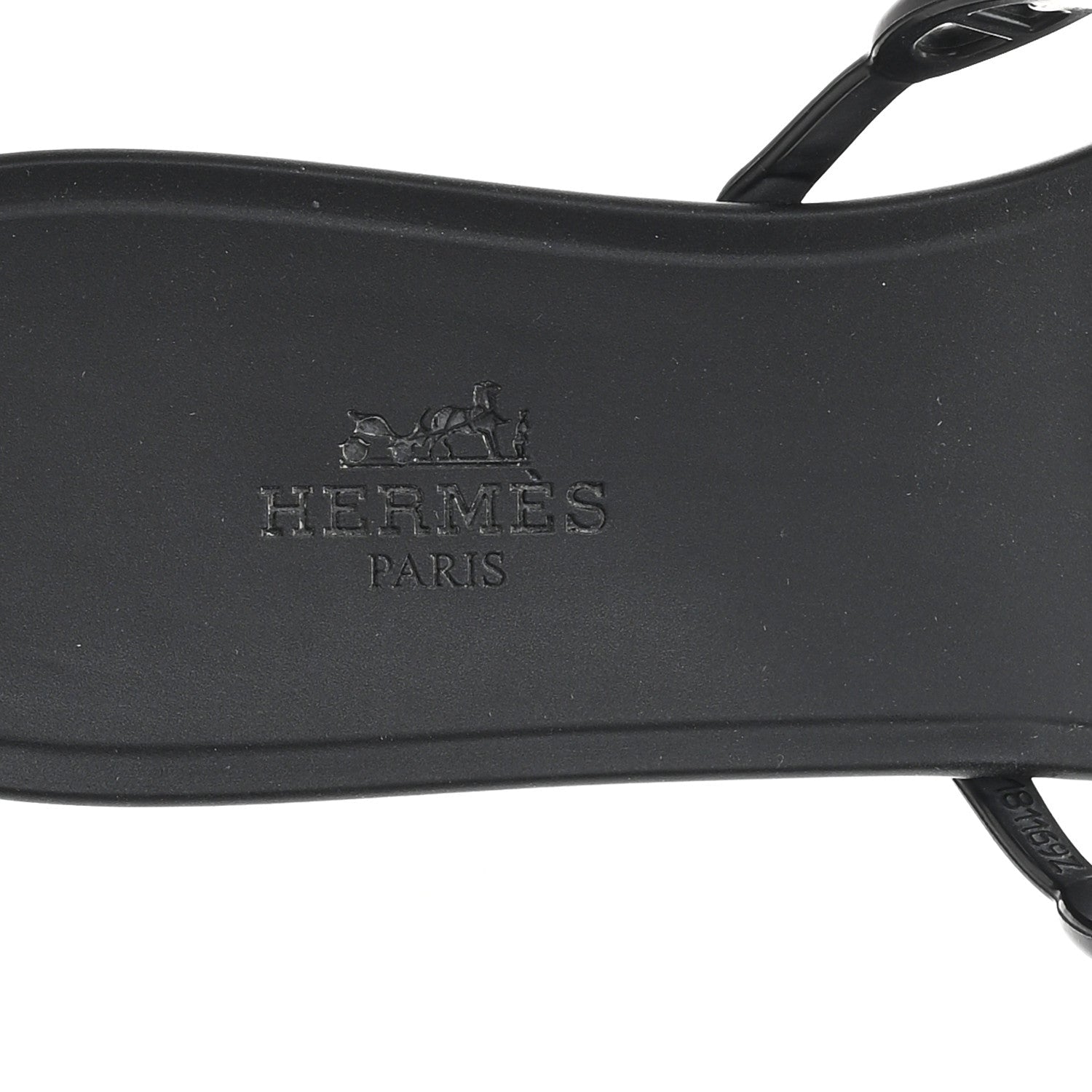 Rubber Chaine d'Ancre Rivage Sandals 38 Black