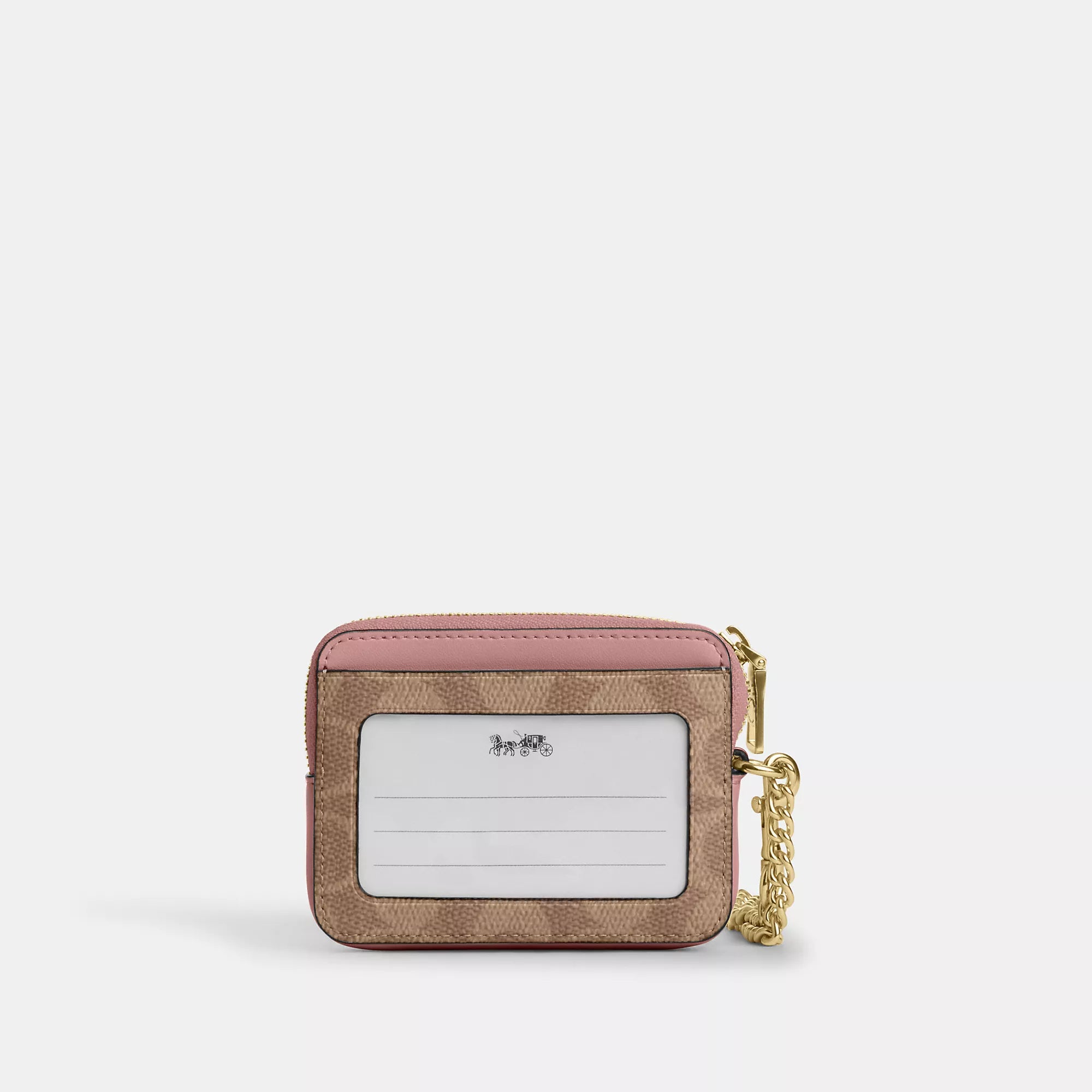 Coach Outlet Zip Card Case In Signature Canvas