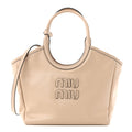 Soft Calf Softy Small Ivy Tote Bag  Travertine Stone