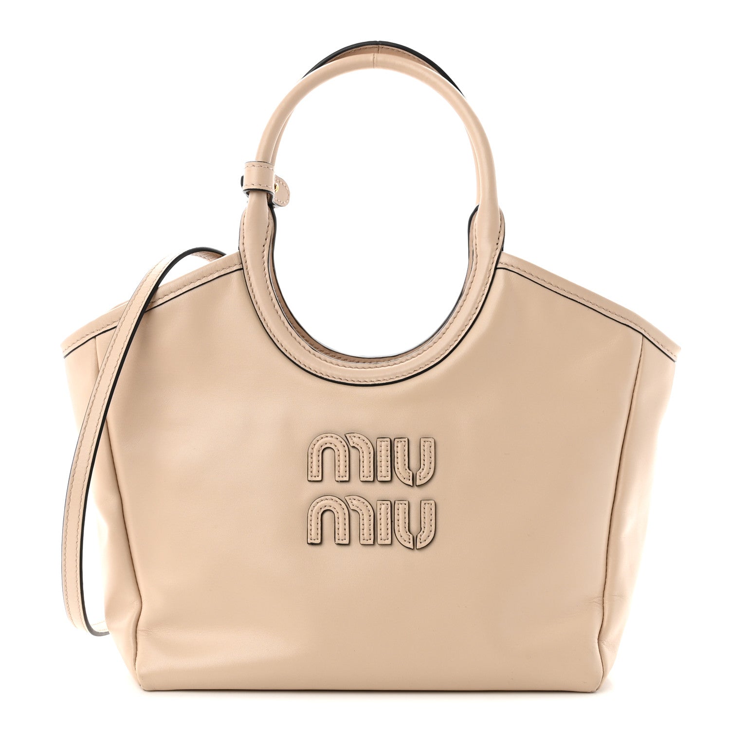 Soft Calf Softy Small Ivy Tote Bag  Travertine Stone
