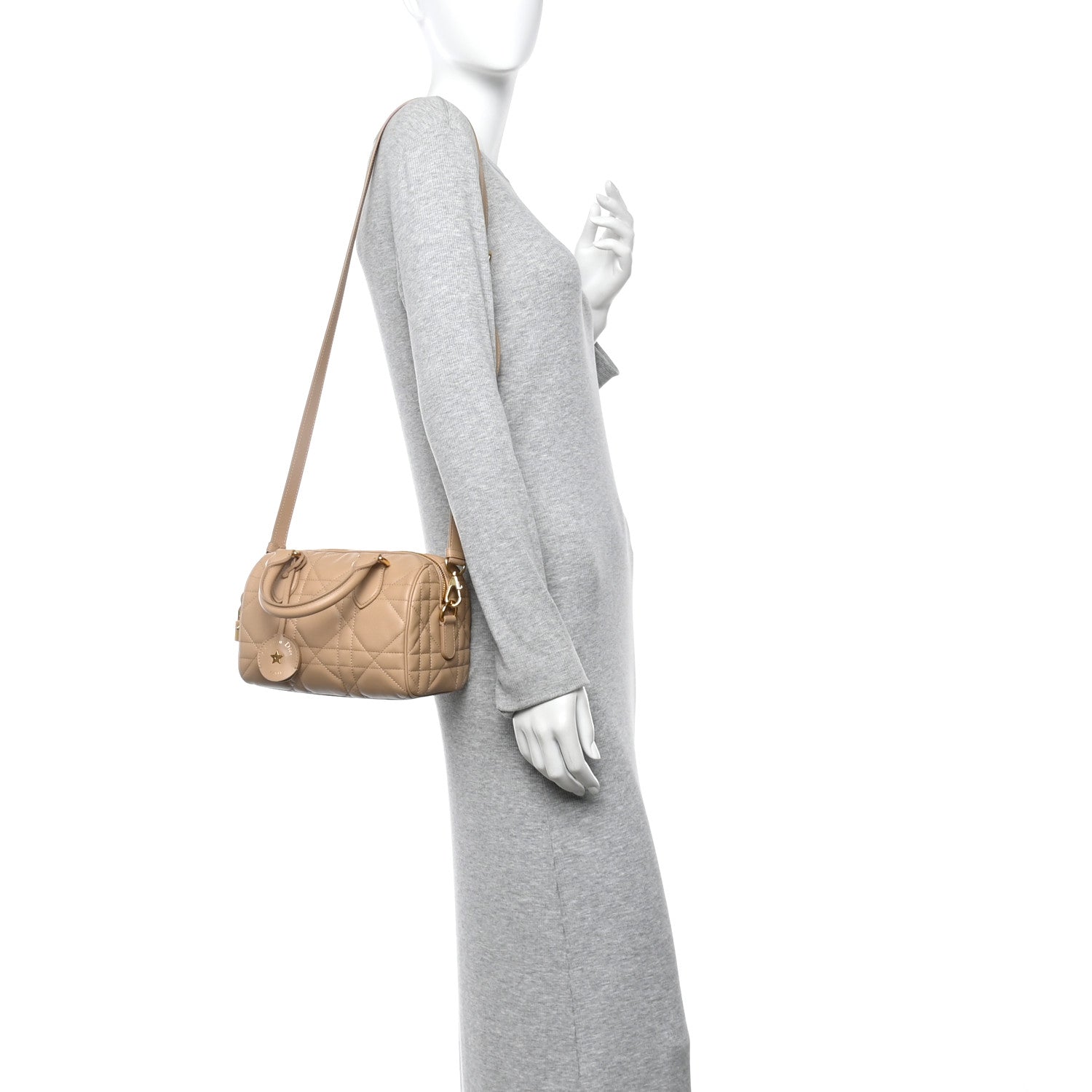 Calfskin Macrocannage Groove 20 Bag Biscuit