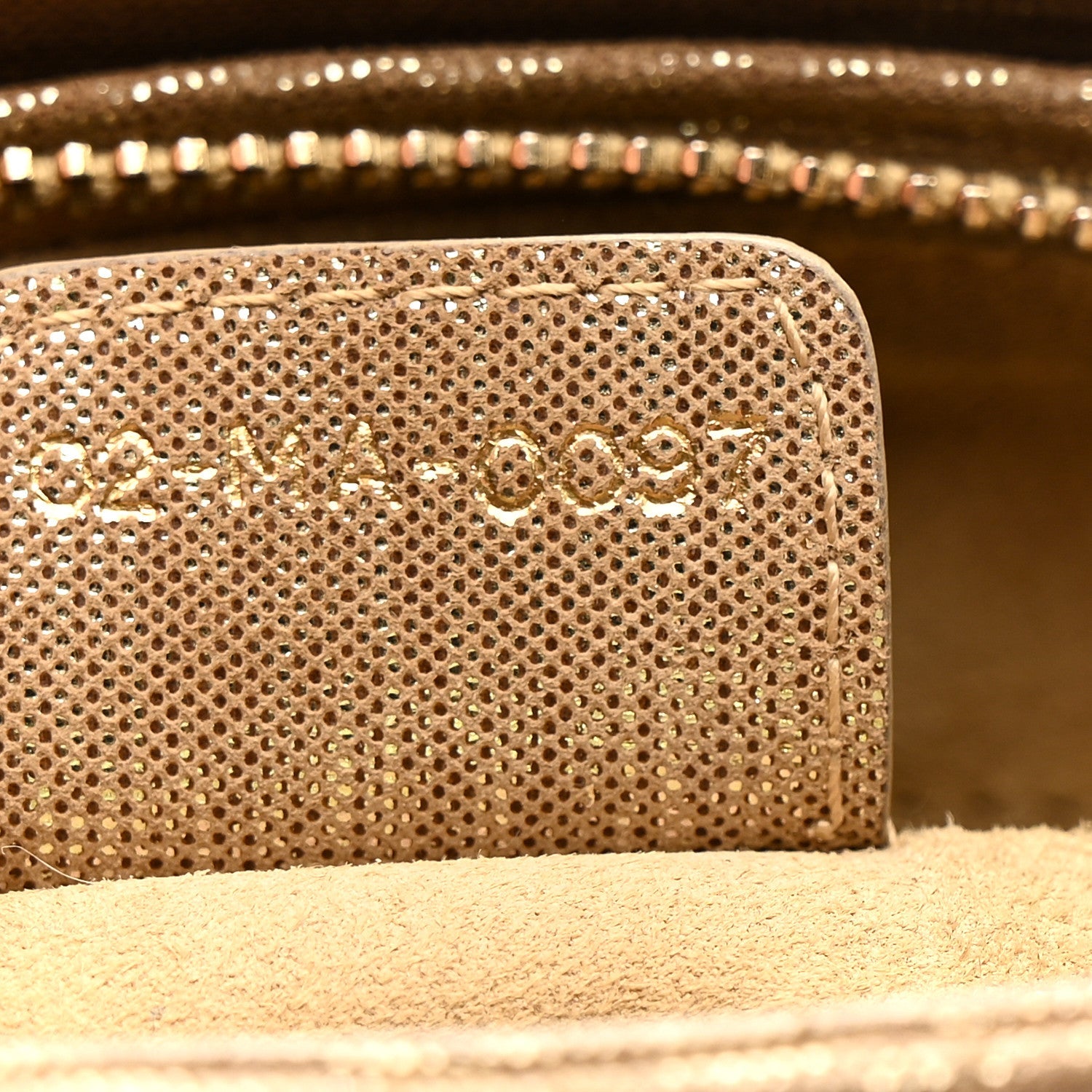 Metallic Nylon Cannage Medium Lady Dior Gold