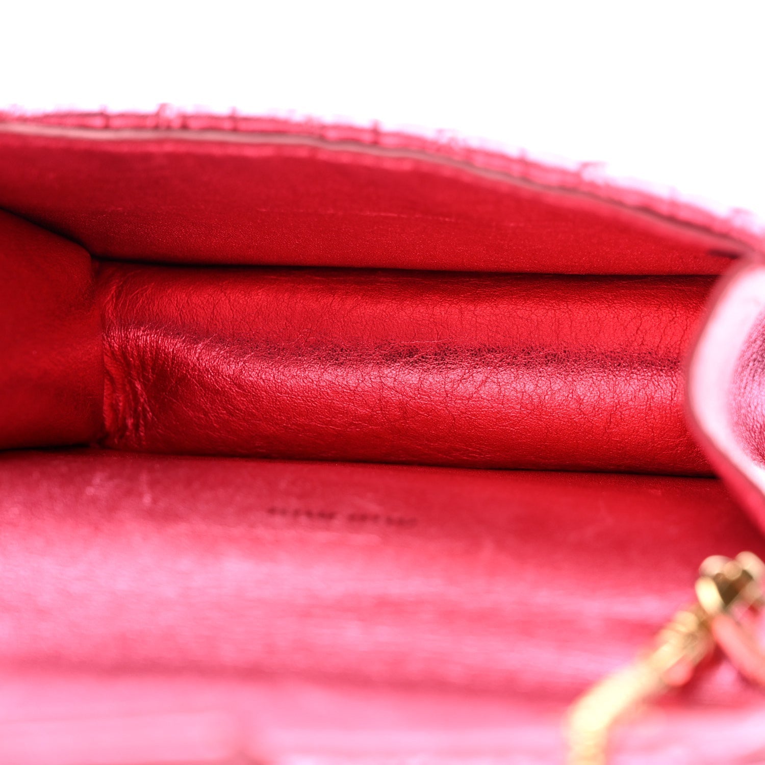 Metallic Nappa Matelasse Crystal Embellished Lady Crossbody Pink