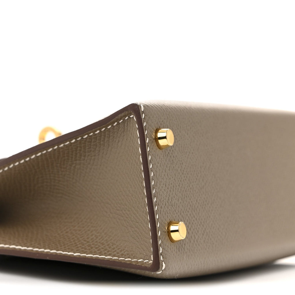 Epsom Mini Kelly Sellier 20 Etoupe