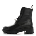 Glossed Calfskin Funk Ankle Boots 36 Black