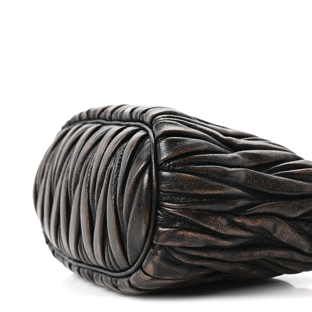 Nappa Matelasse Pouch Sabbia Caffe