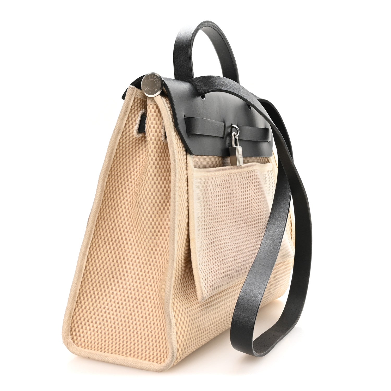 Toile GM Vache Calfskin Herbag 30 PM Natural Black Natural Black